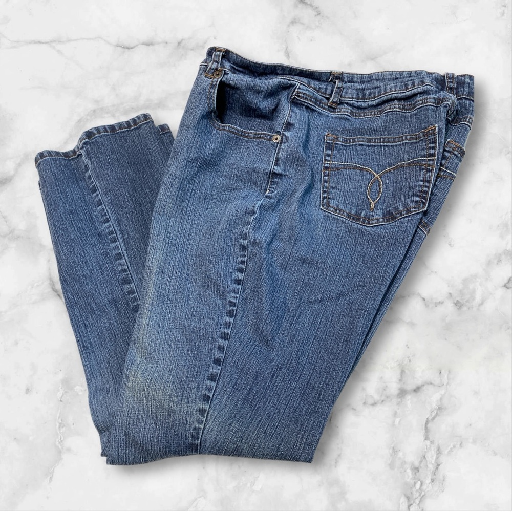 Westport mom jeans blue denim bootcut short size 12 petite